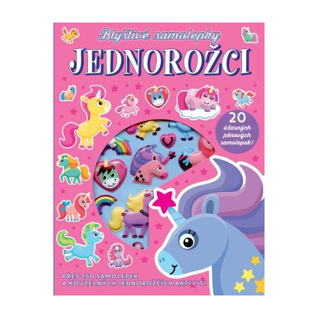 Blyštivé samolepky - Jednorožci