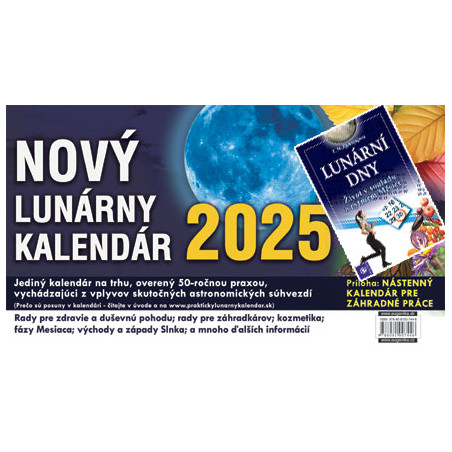 Nový Lunárny kalendár 2025 + Lunární dny