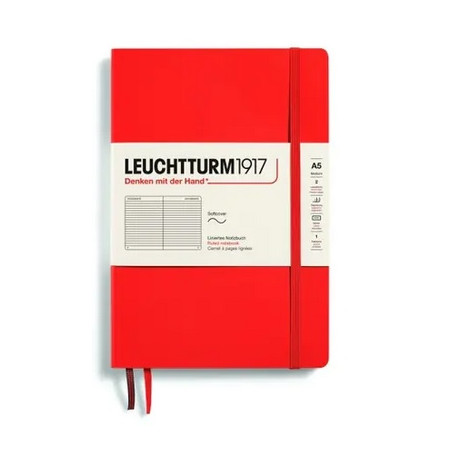 LEUCHTTURM1917 Medium (A5), Lobster, 123 S., linajkový - zápisník