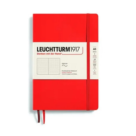LEUCHTTURM1917 Medium (A5), Lobster, 123 S., bodkovaný - Zápisník