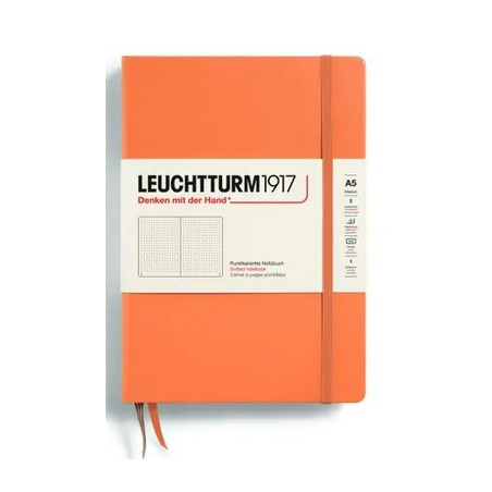 LEUCHTTURM1917 Medium (A5), Apricot, 251 S., bodkovaný - zápisník