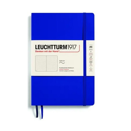 LEUCHTTURM1917 Medium (A5), Ink, 123 S., bodkovaný - zápisník