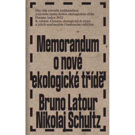 Memorandum o nové ekologické třídě