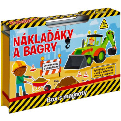 Náklaďáky a bagry - Box s magnety
