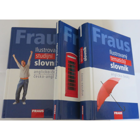 FRAUS komplet 3 v 1 Anglický jazyk (Ilustrovaný tematický slovník, Ilustrovaný studijní slovník, Přehled gramatiky)