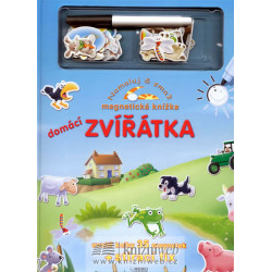 Domácí zvířátka - Namaluj a smaž - magnetická knížka