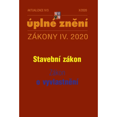 Aktualizace IV/3 2020 Stavební zákon, Zákon o vyvlastnění
