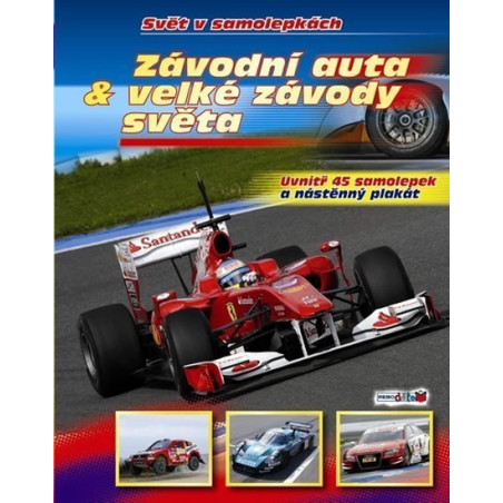 Závodní auta & velké závody světa - Svět v samolepkách