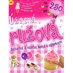 Úžasná ružová zábavná a náučná kniha s nálepkami