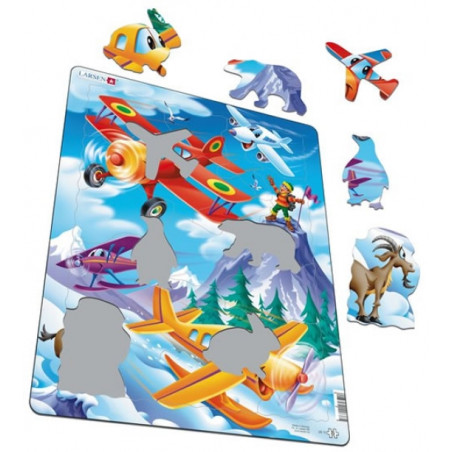Puzzle MAXI - Letadla - planes/20 dílků