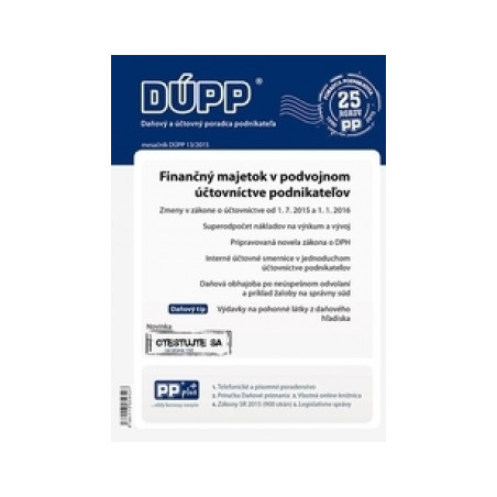 DUPP 13/2015 Finančný majetok v podvojnom účtovníctve podnikateľov
