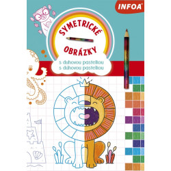 Symetrické obrázky s dúhovou pastelkou