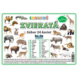 Súbor 24 kariet - zvieratá (exotické)