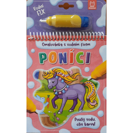 Poníci - Omalovánka s vodním fixem