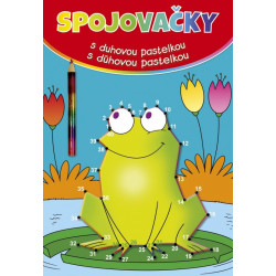 Spojovačky s dúhovou pastelkou - žaba