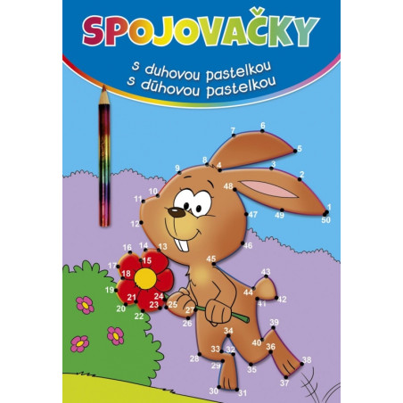 Spojovačky s dúhovou pastelkou - zajac