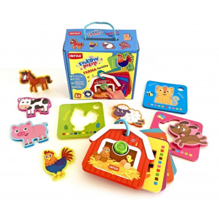 Zvukové puzzle - Farma - Kartičky