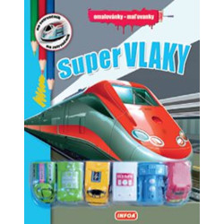 Omalovánky / Maľovanky - Super vlaky + 6 hračiek