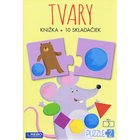 Tvary - knižka + 10 skladačiek