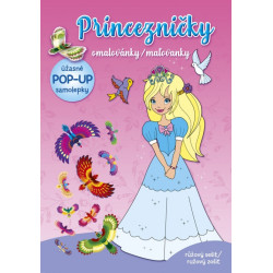 Princezničky maľovanky ružový zošit (+ pop-up samolepky)