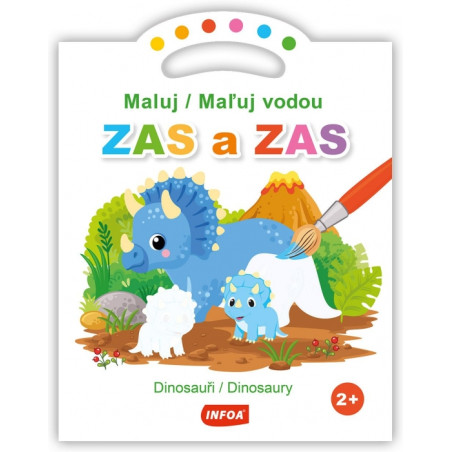 Maľuj vodou ZAS a ZAS - Dinosaury