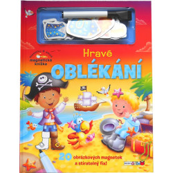 Hravé oblékání - Namaluj a smaž (20 obrázkových magnetek a stíratelný fix)