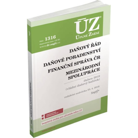 ÚZ 1316 Daňový řád, Finanční správa, Daň