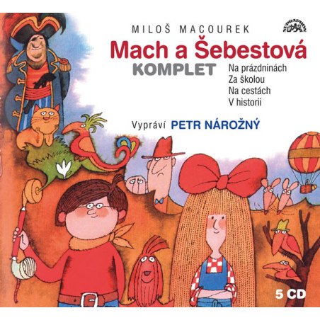 Mach a Šebestová - komplet 5 CD (Čte Petr Nárožný)