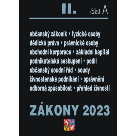 Zákony II A/2023 Občanský zákoník