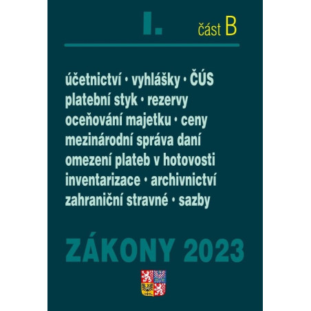 Zákony I B/2023 Účetní zákony a ČÚS