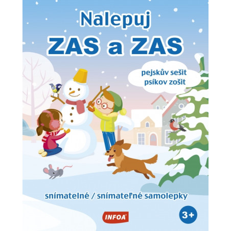 Nalepuj zas a zas - psíkov zošit - snímatelné samolepky
