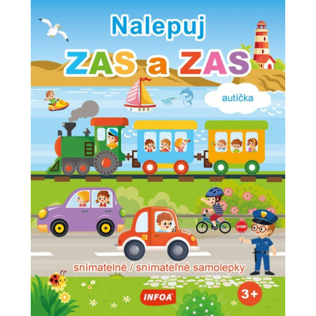 Nalepuj zas a zas - autíčka - snímatelné samolepky