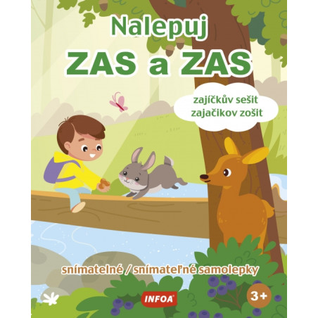 Nalepuj zas a zas - zajačikov zošit - snímatelné samolepky