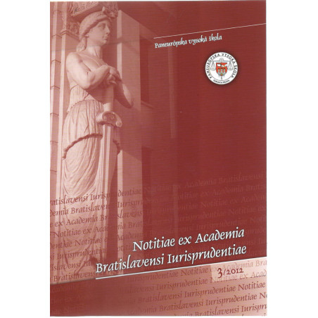 Notitiae ex Academia Bratislavensi Iurisprudentiae 3/2012