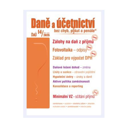 DaÚ č. 5-6/2025 - Zálohy na daň z příjmů