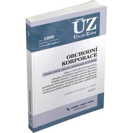 ÚZ 1600 Obchodní korporace, Přeměny obchodních společností a družstev