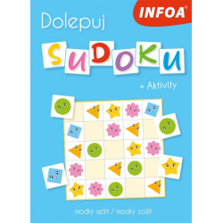 Dolepuj sudoku + Aktivity - modrý zošit