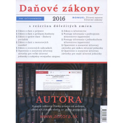 Daňové zákony 2016 pre účtovníkov