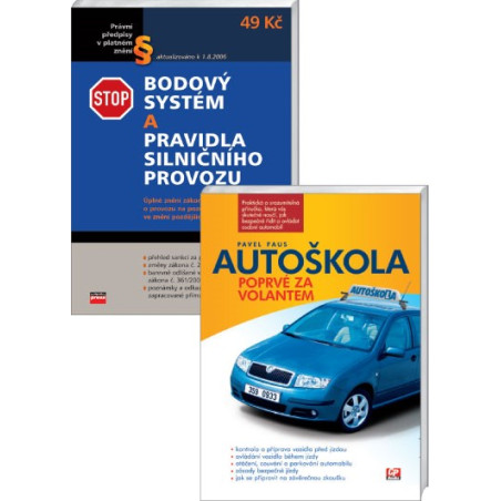 Balíček Autoškola Poprvé za volantem + Bodový systém a pravidla silničního provo