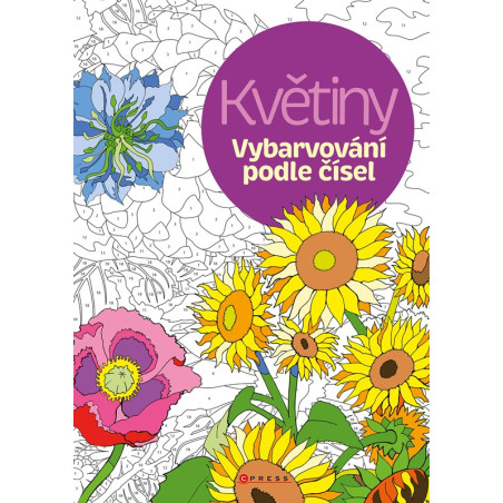 Vybarvování podle čísel: Květiny