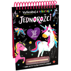 Jednorožci - Vyškrabuj a vybarvuj