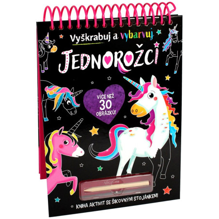 Jednorožci - Vyškrabuj a vybarvuj