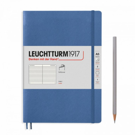 Notebooks Softcover Medium-denim, ruled