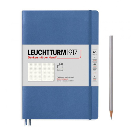 Notebooks Softcover Medium-denim, dotted