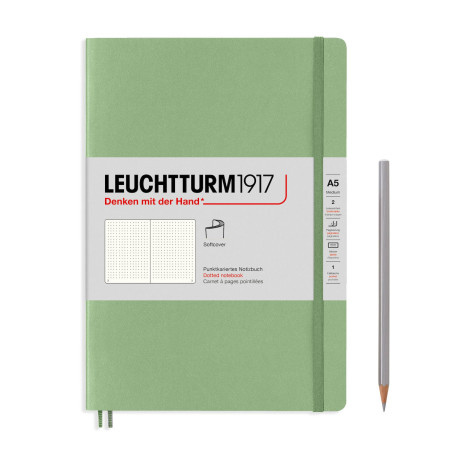 Notebooks Softcover Medium-sage, dotted