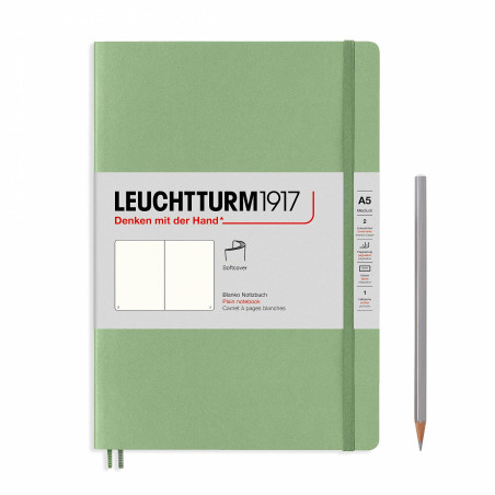 Notebooks Softcover Medium-sage, plain