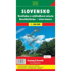 Slovensko - Rozľadne a vyhliadkové miesta 1:500 000