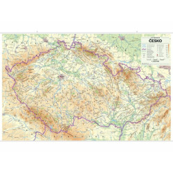 Česko - nástěnná automapa 1:360 000 s plastovými lištami