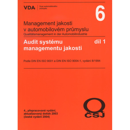 Management jakosti v automobilovém průmyslu VDA 6.1